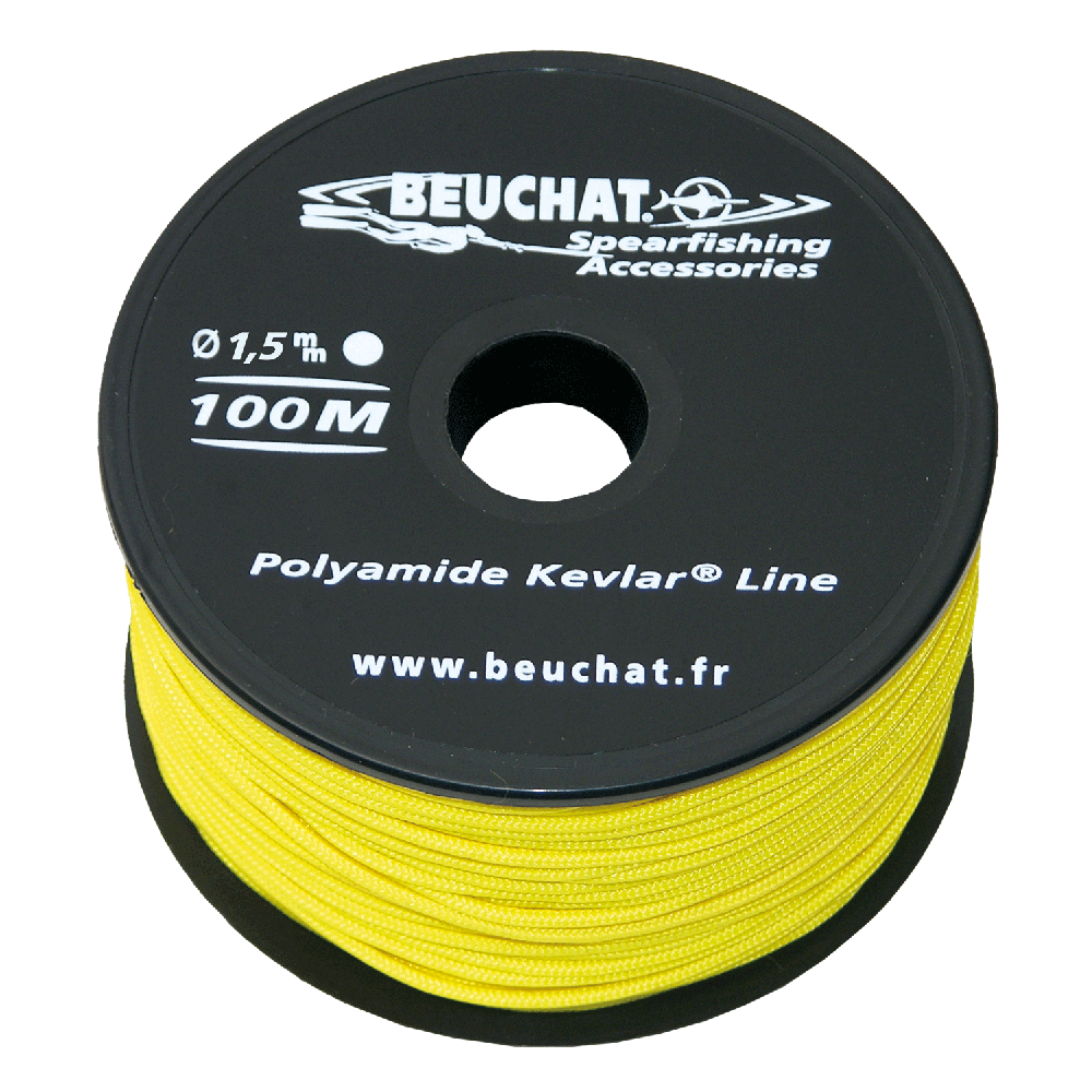 Roll nylon KEVLAR 1,5mm Yellow line - DIVE COLLECTION